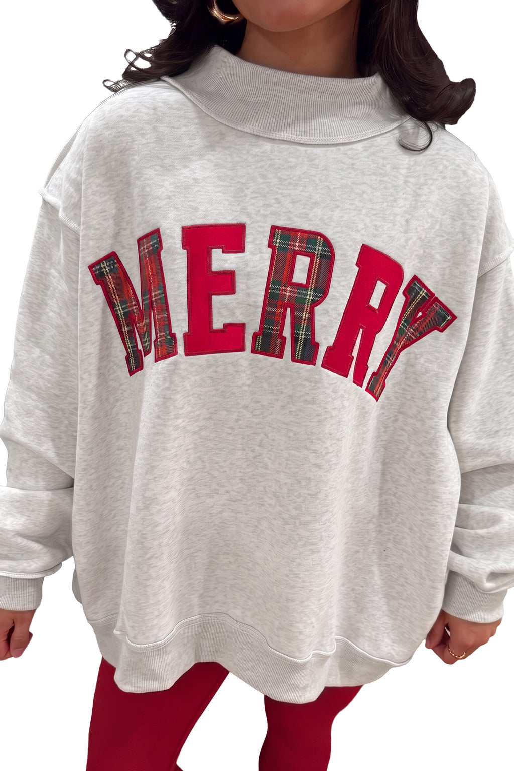 Embroidered MERRY & JOLLY Sweatshirt (4 Options Available)