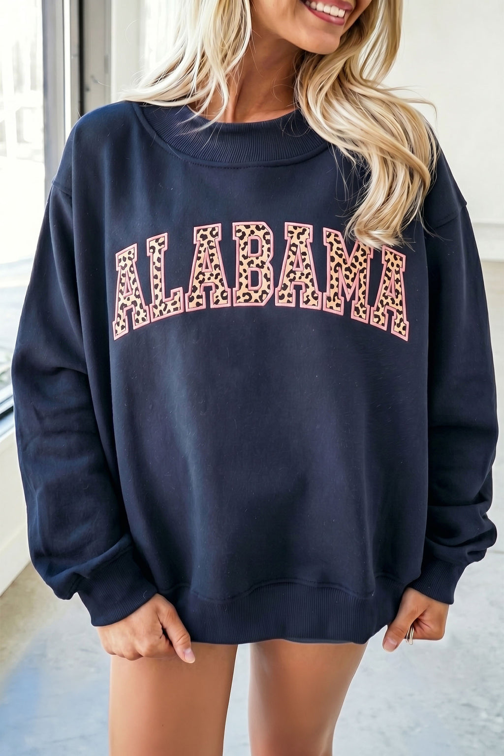 Alabama Embroidered Leopard Sweatshirt