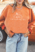 Embroidered Faith Pumpkin Sweatshirt (Plus Size Available)