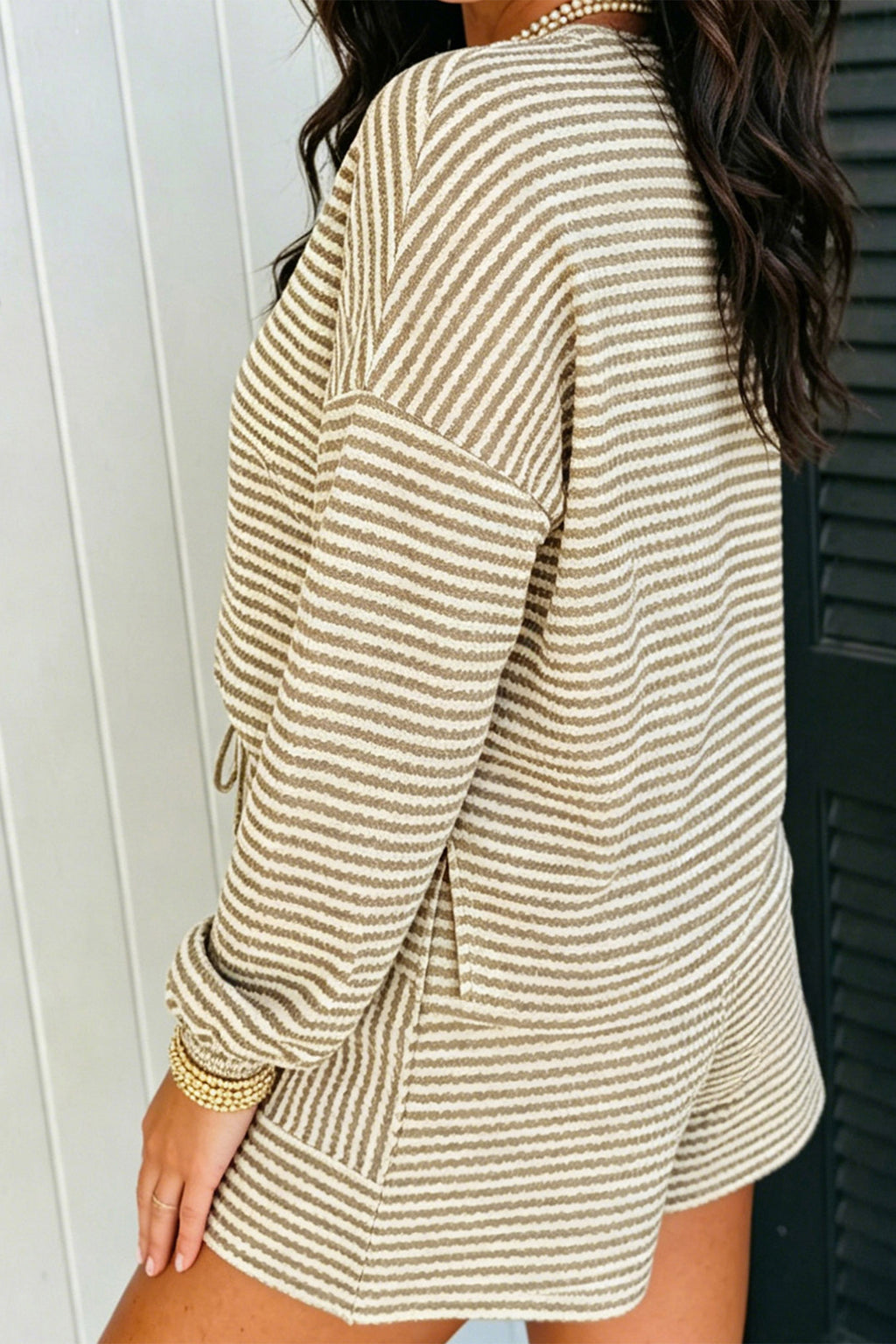 Striped Knit Short Set (4 Colors Available)