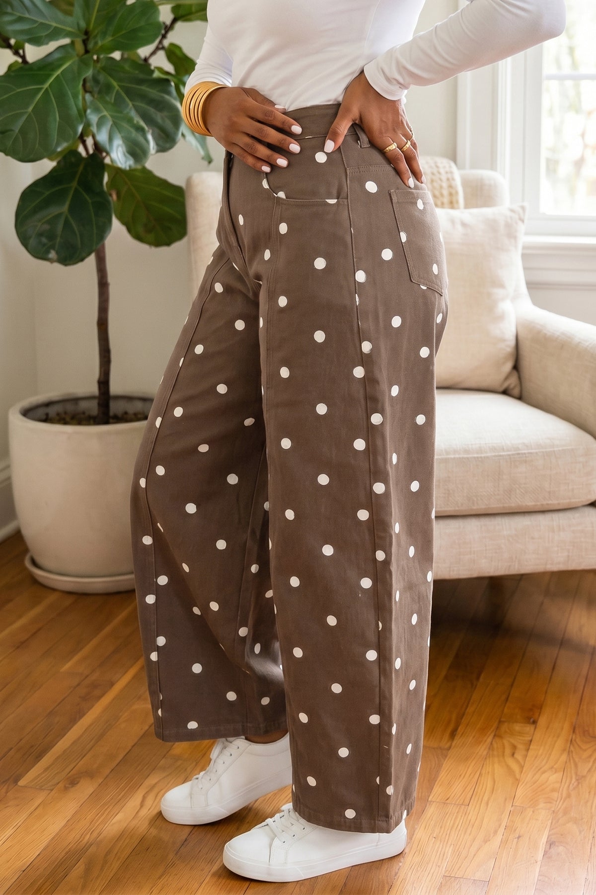Polka Dot Barrel Pants (3 Colors Available)