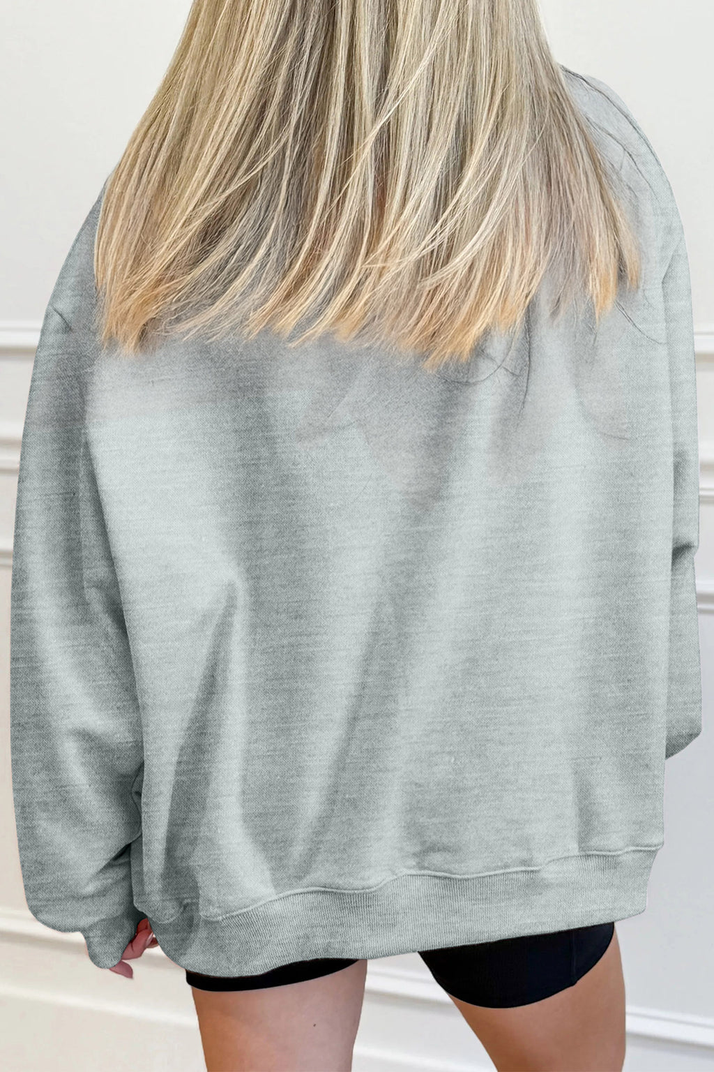 Oversize Camouflage Deer Mock Neck Sweatshirt