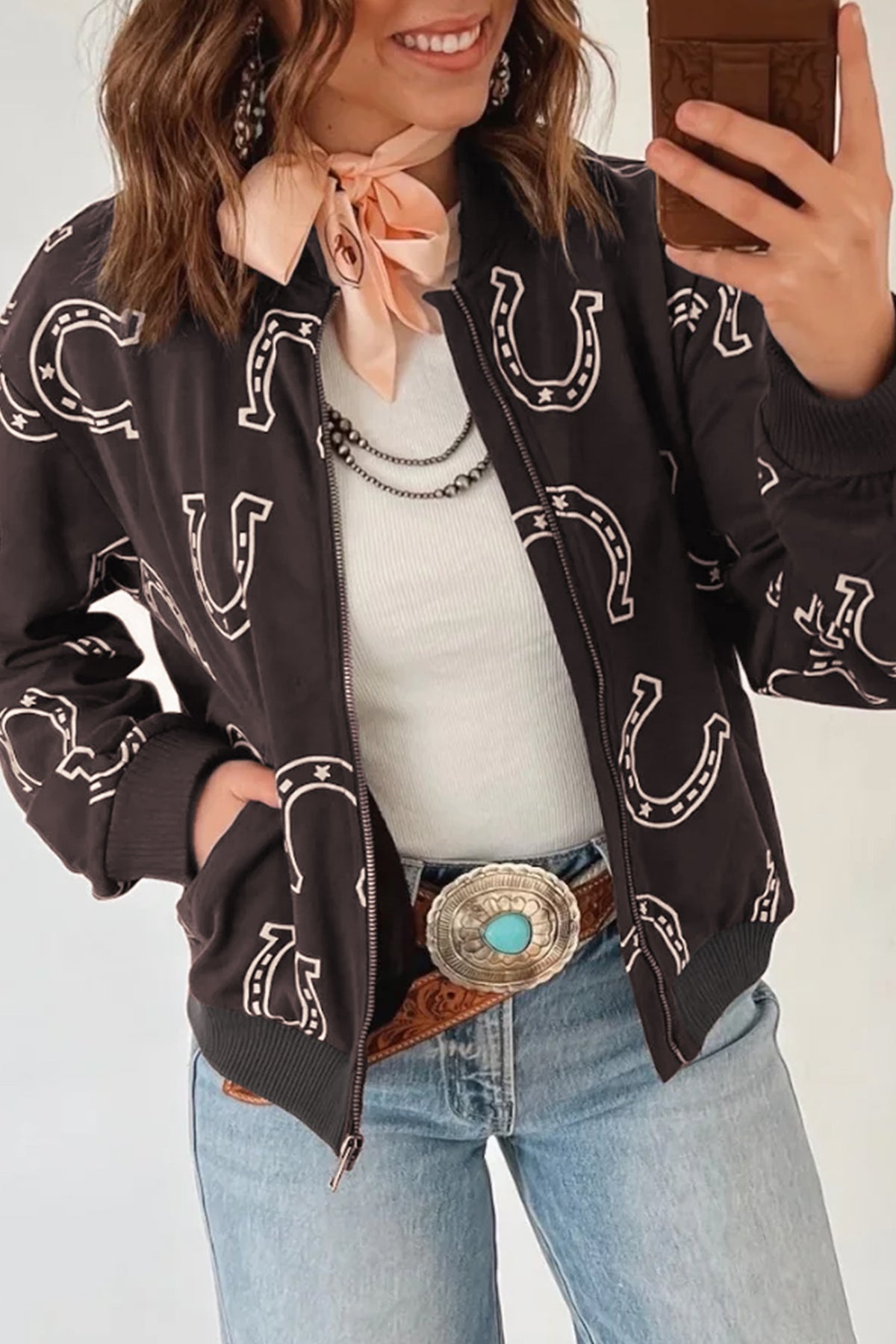 Western Horseshoe Full Zip Jacket