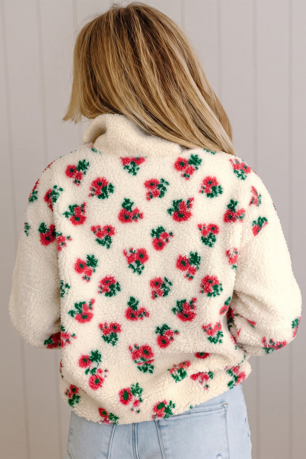 Floral Fleece Pullover