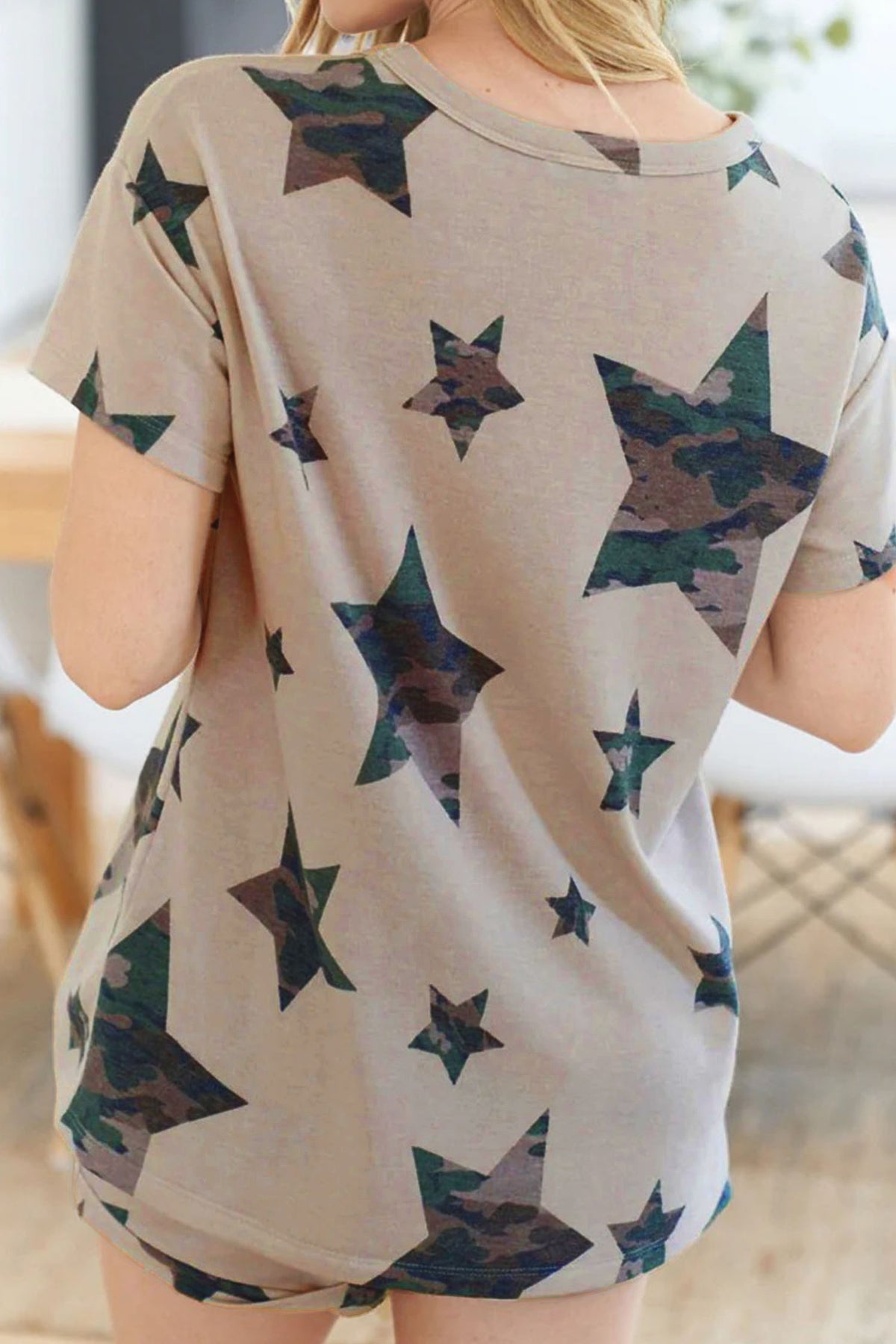Camo Star Print Short Set