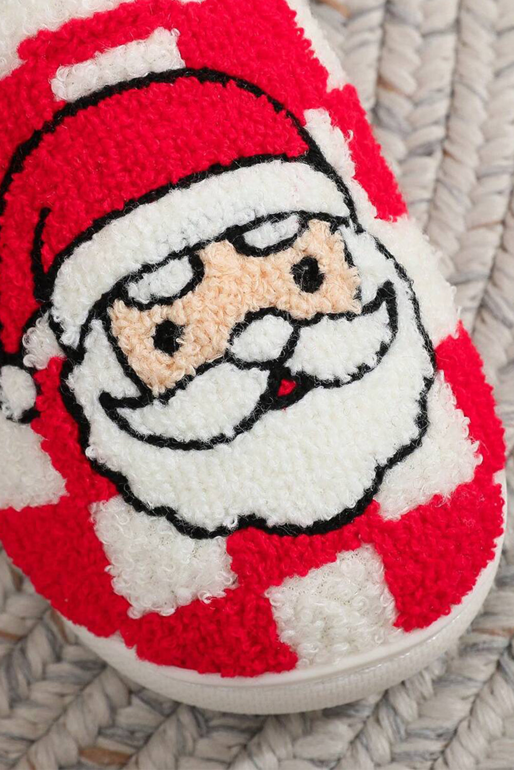 Checkered Santa Claus House Slippers