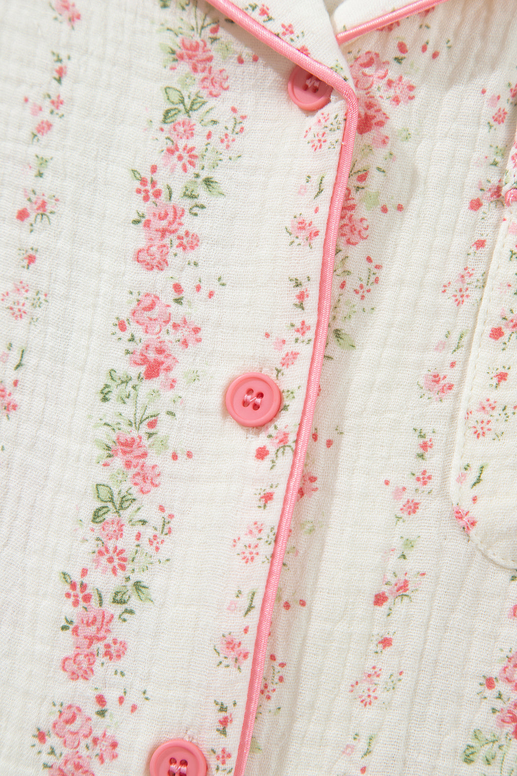 Pink Floral Pajama Set