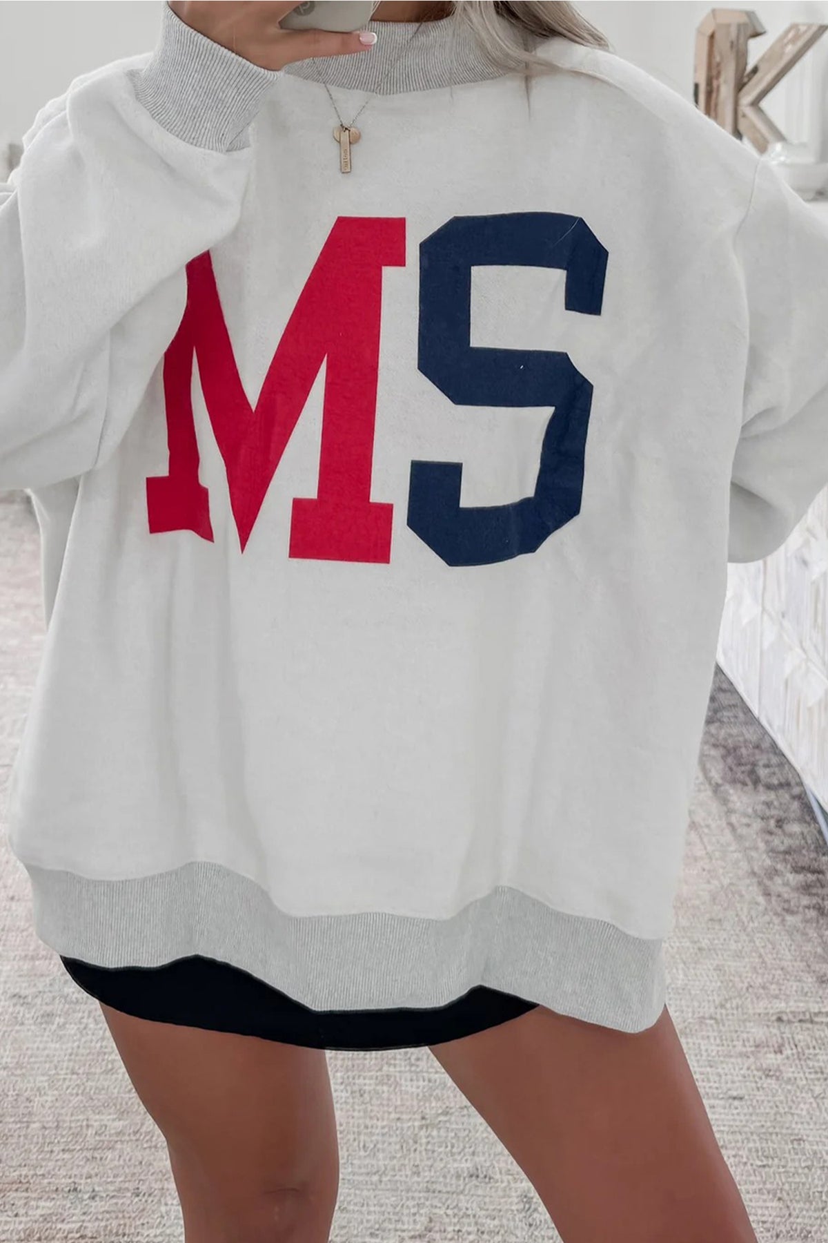 MS & AL Reversible Mock Neck Sweatshirt (2 Options Available)