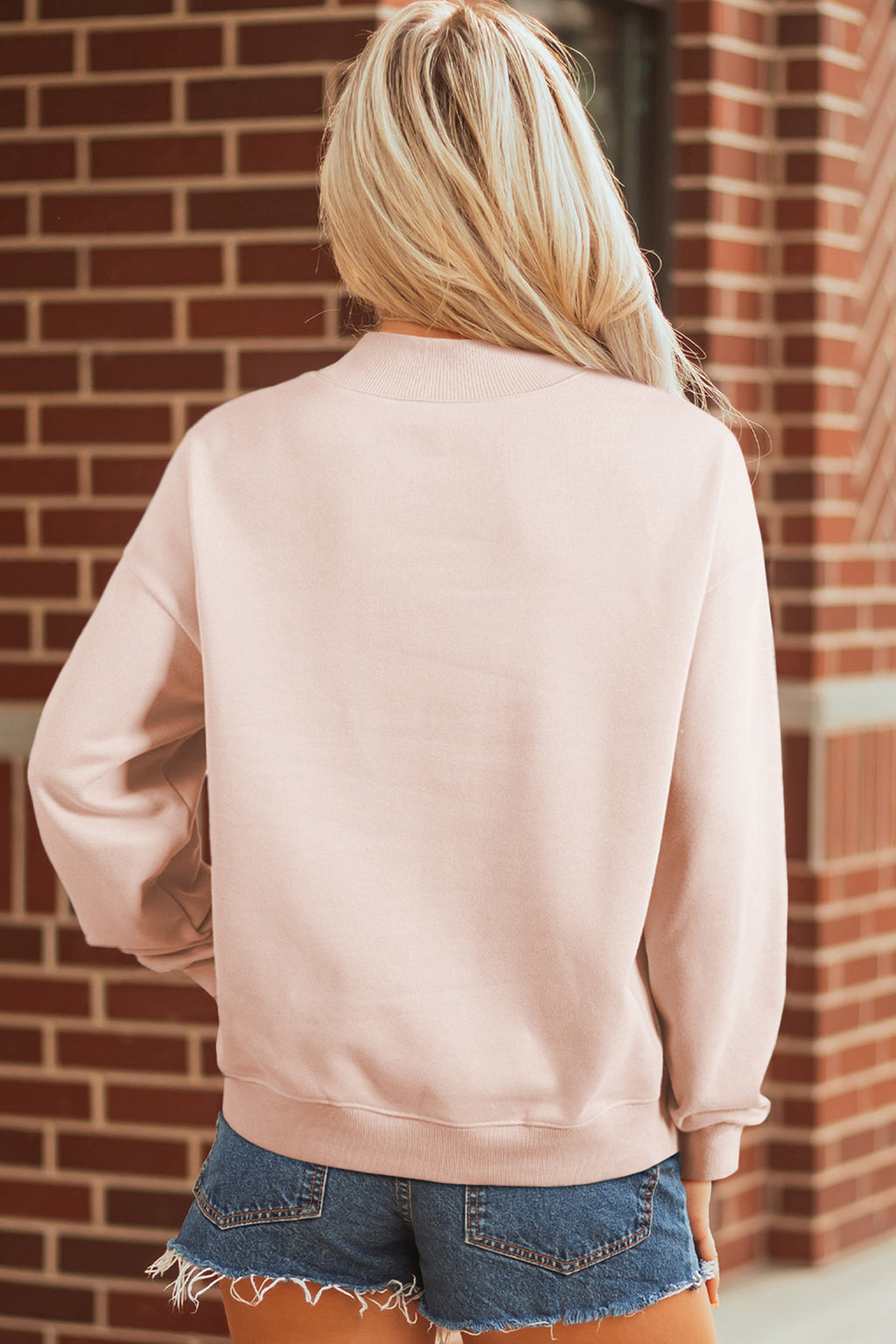 Floral Pumpkin Mock Neck Sweatshirt