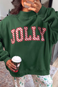 Embroidered MERRY & JOLLY Sweatshirt (4 Options Available)