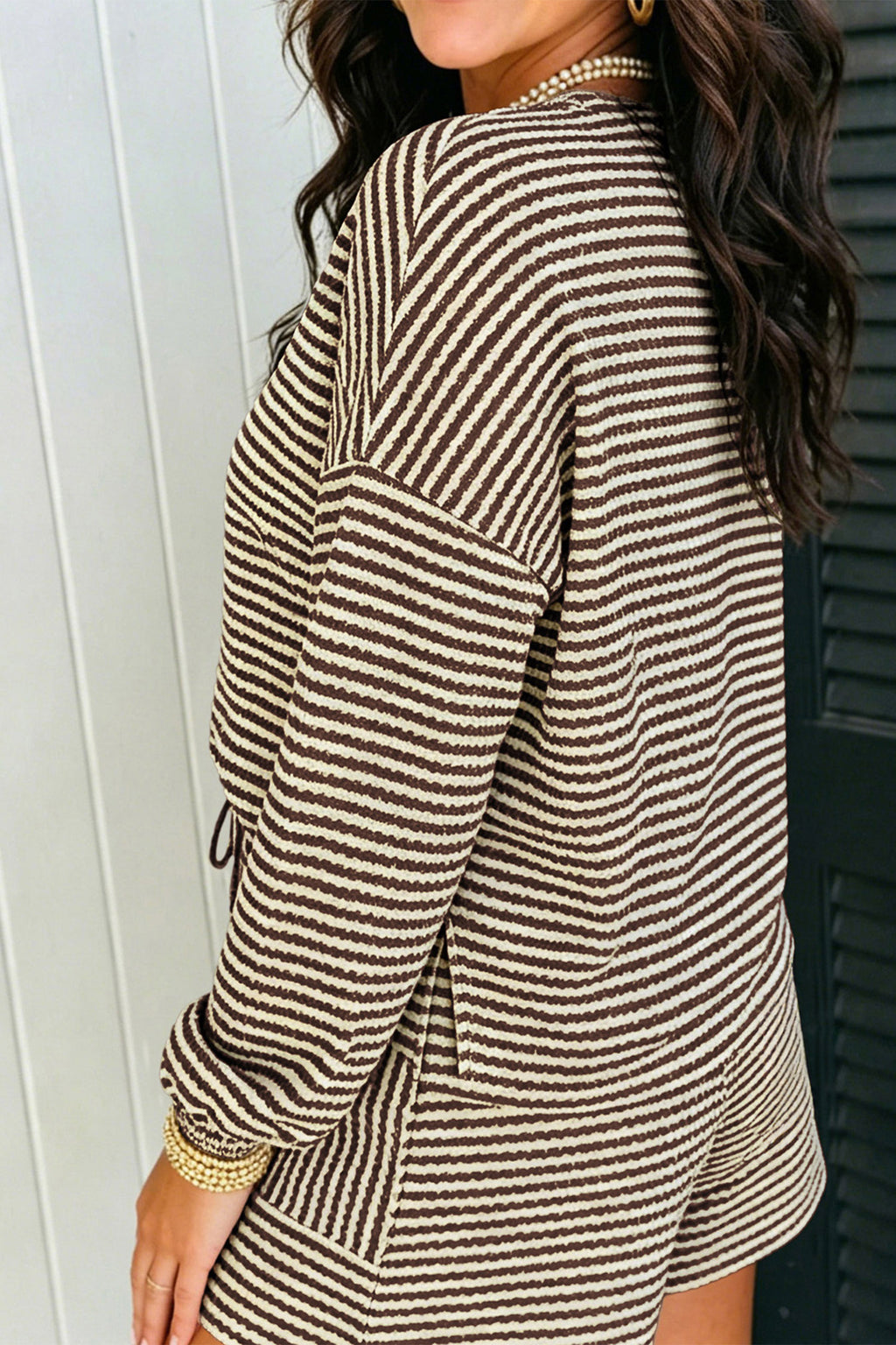 Striped Knit Short Set (4 Colors Available)