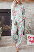 Green Abstract Christmas Lounge Set