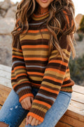Coffee Striped Sweater