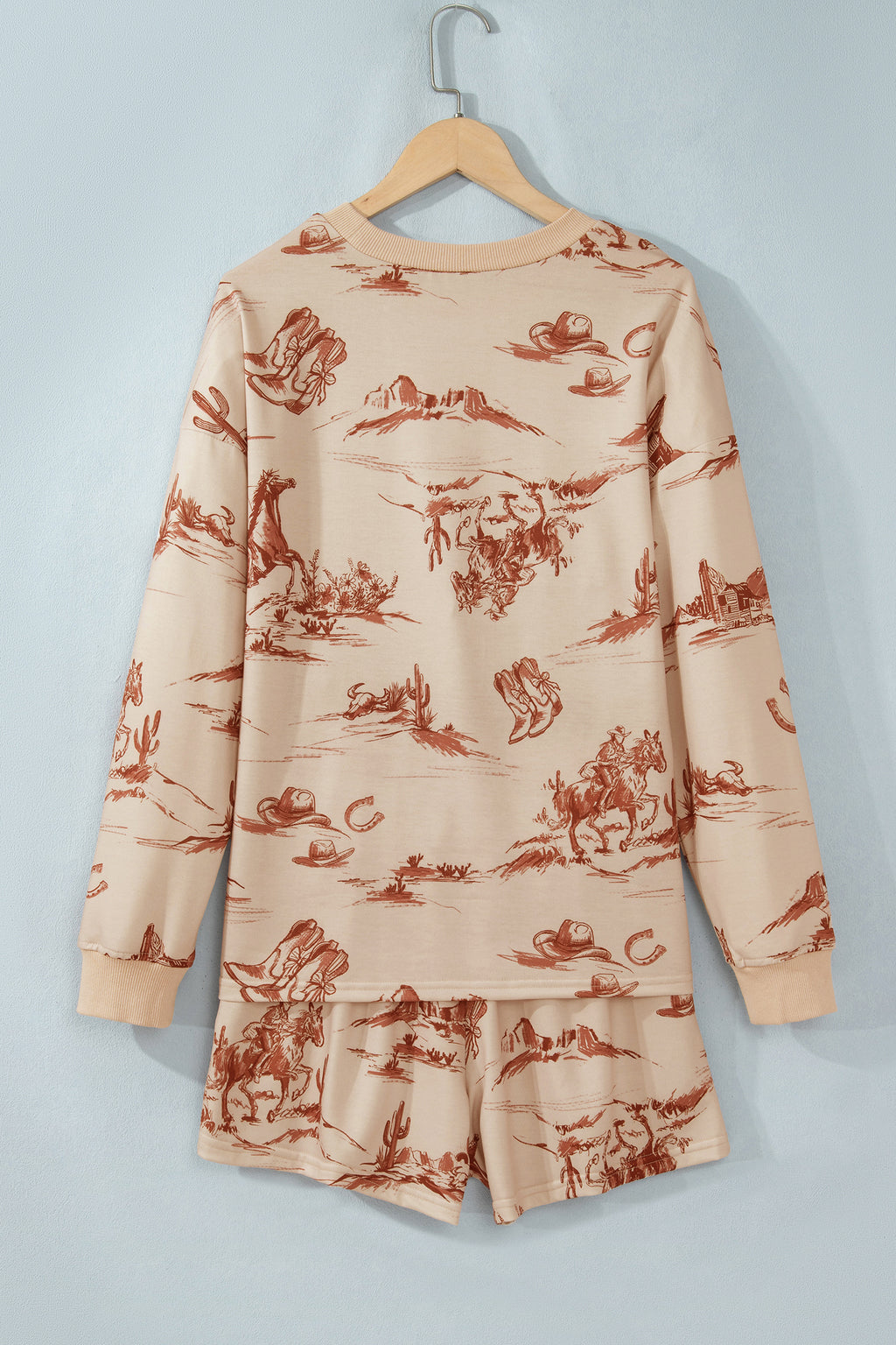 Western Print Short Set